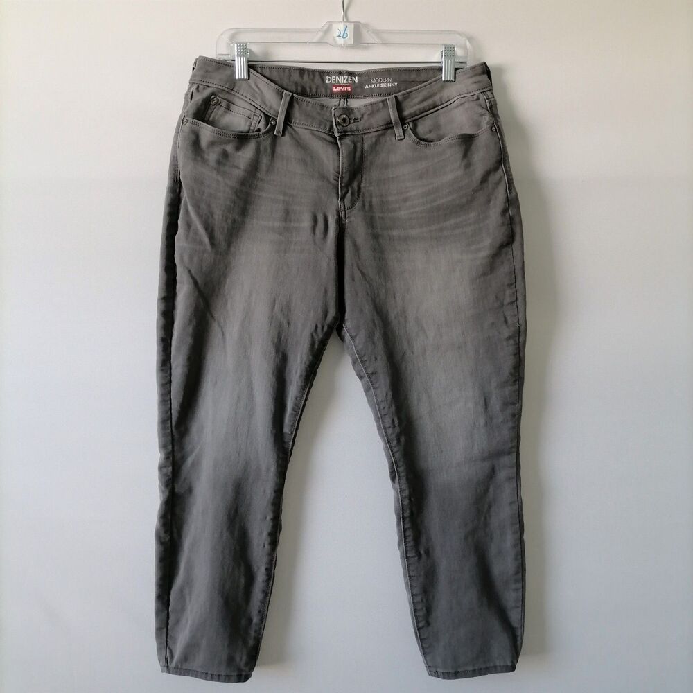 Denizen from Levi's Mid Rise Gray Modern Ankle Skinny Denim Jeans 14 Estimated